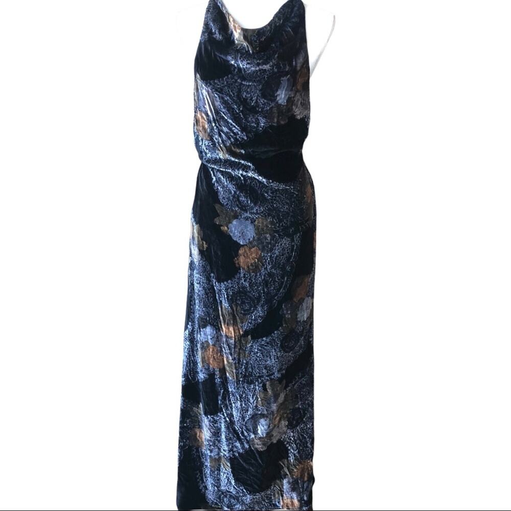reformation Perseus velvet maxi dress